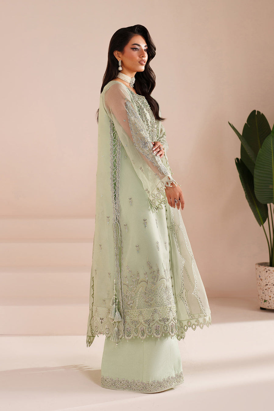 Alizeh Aymal Embroidered Chiffon Unstitched 3Pc Suit AF-BHM-4068-Zyah