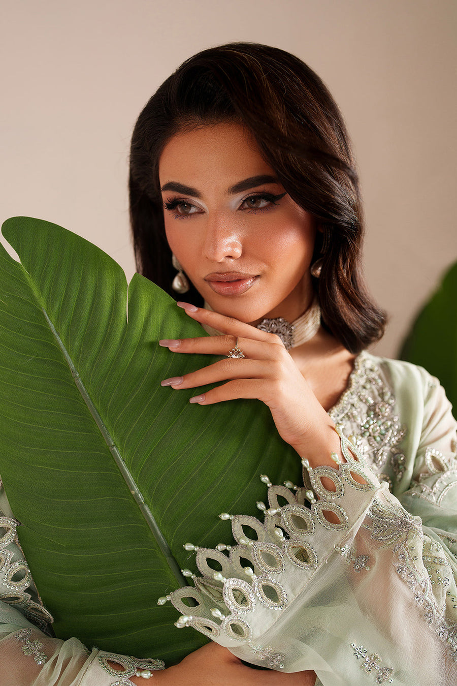 Alizeh Aymal Embroidered Chiffon Unstitched 3Pc Suit AF-BHM-4068-Zyah