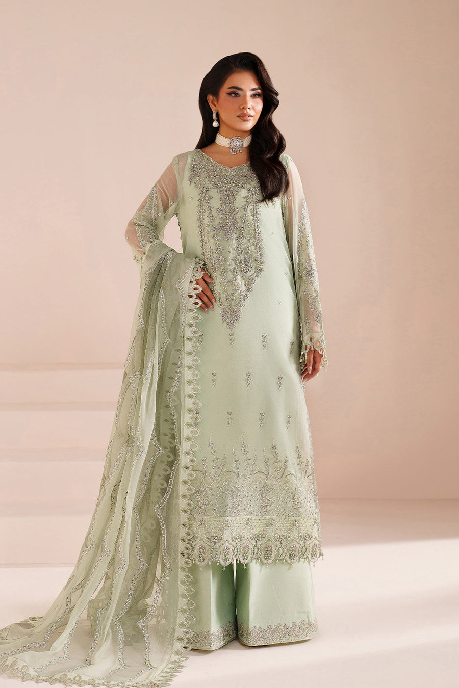 Alizeh Aymal Embroidered Chiffon Unstitched 3Pc Suit AF-BHM-4068-Zyah