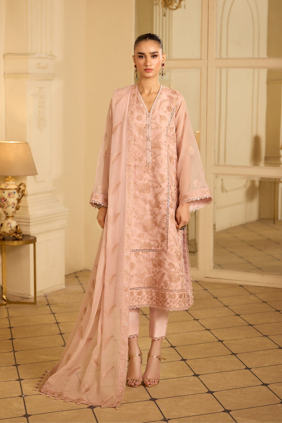 Alizeh Formals Embroidered Chiffon Unstitched 3Pc Suit AF-CH-2248-Ebrah