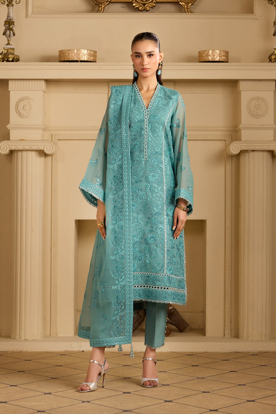 Alizeh Formals Embroidered Chiffon Unstitched 3Pc Suit AF-CH-2249-Abrish