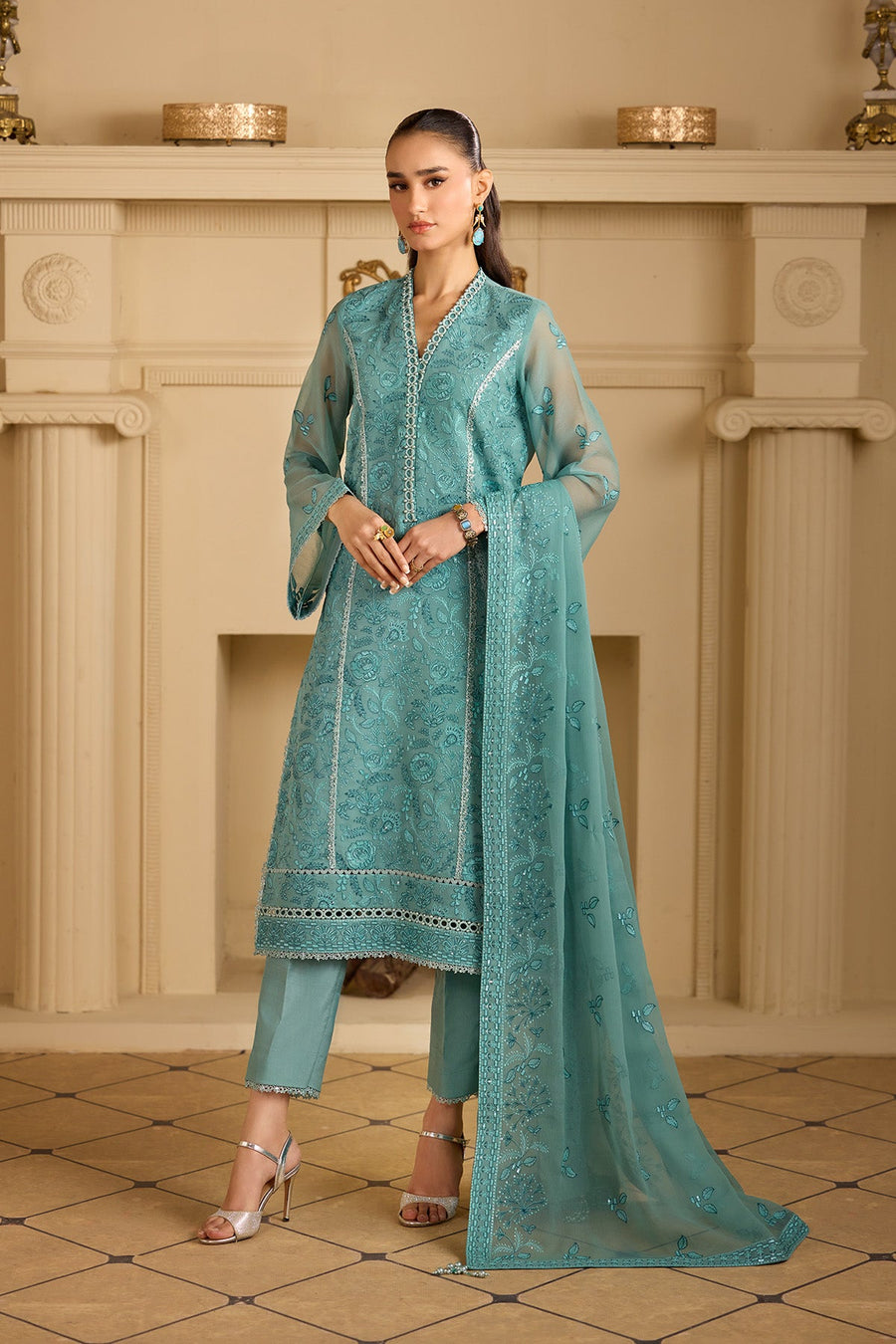 Alizeh Formals Embroidered Chiffon Unstitched 3Pc Suit AF-CH-2249-Abrish