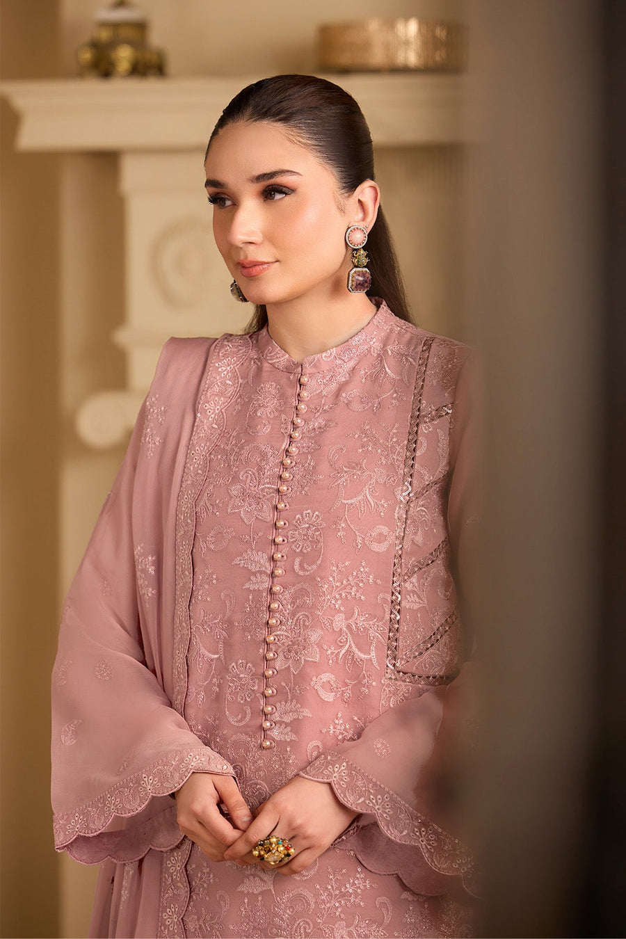 Alizeh Formals Embroidered Chiffon Unstitched 3Pc Suit AF-CH-2251-Parsa