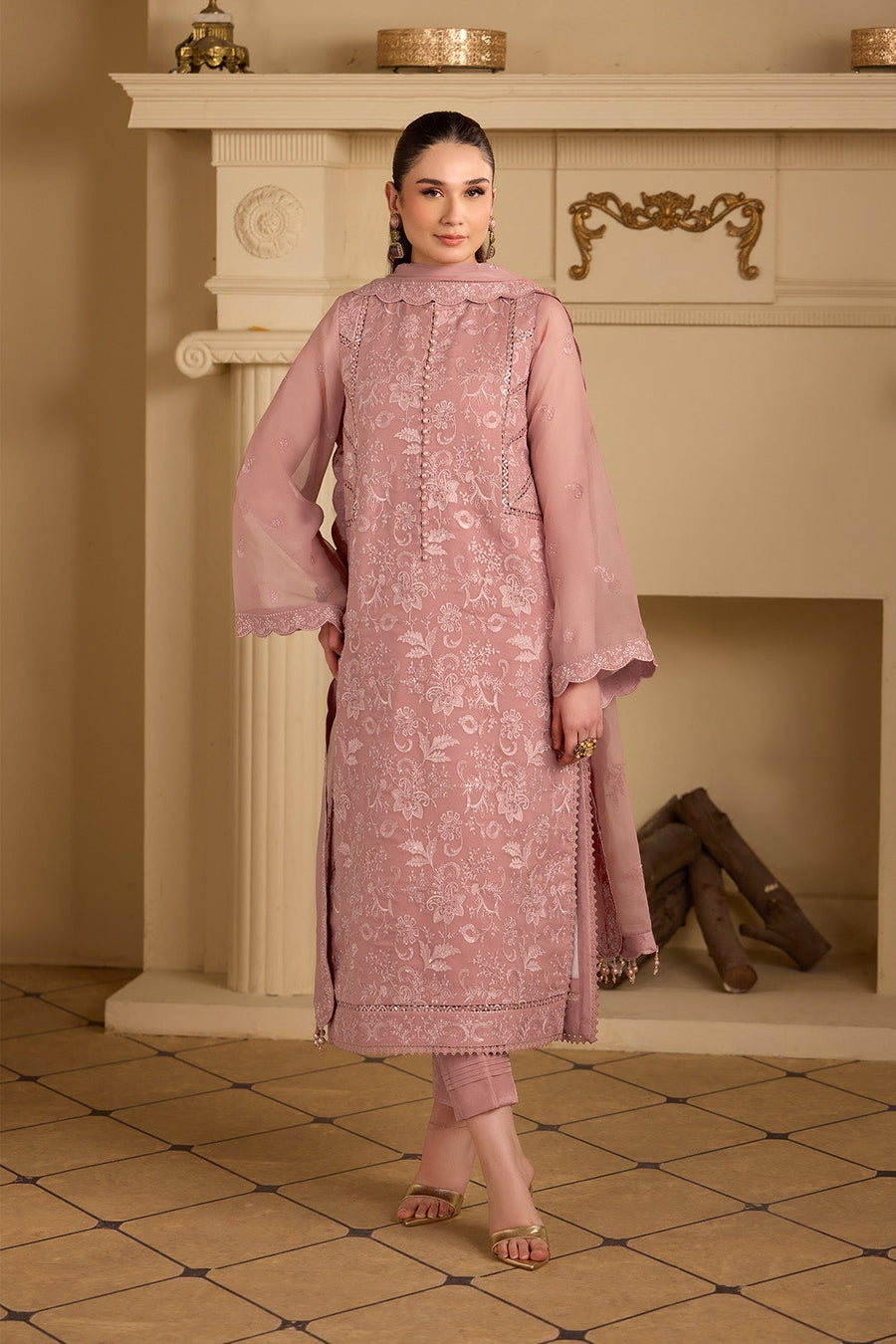 Alizeh Formals Embroidered Chiffon Unstitched 3Pc Suit AF-CH-2251-Parsa