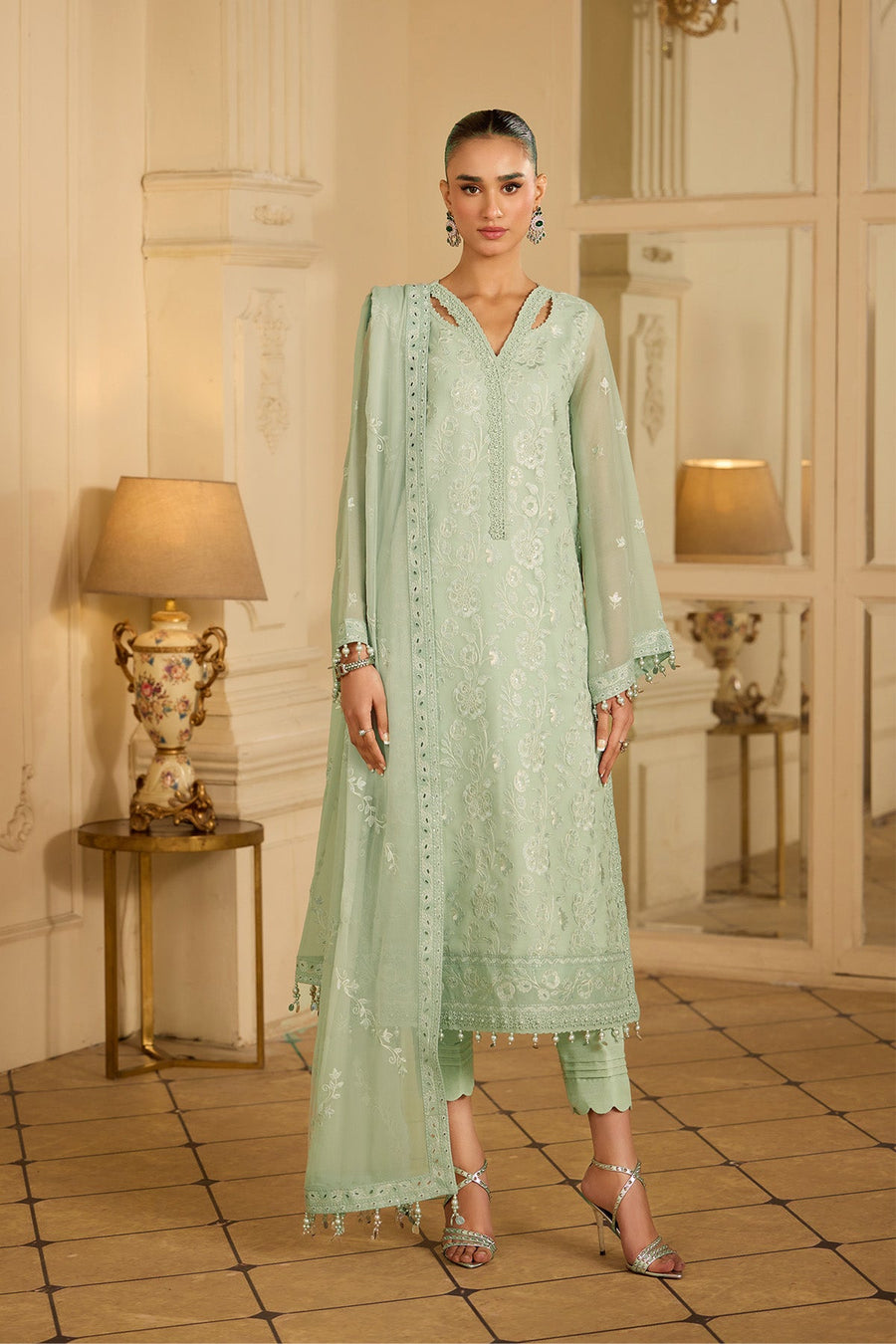 Alizeh Formals Embroidered Chiffon Unstitched 3Pc Suit AF-CH-2252-Zehnora