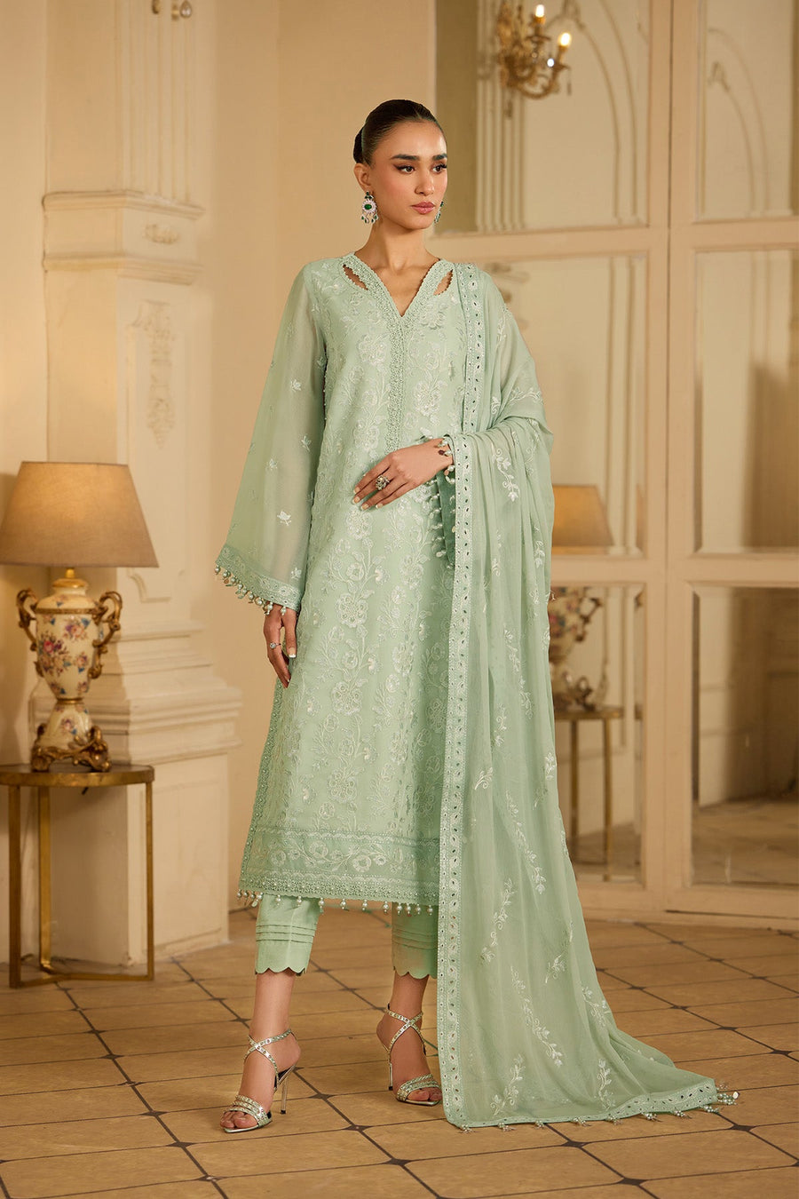 Alizeh Formals Embroidered Chiffon Unstitched 3Pc Suit AF-CH-2252-Zehnora