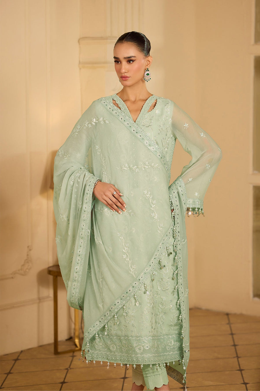 Alizeh Formals Embroidered Chiffon Unstitched 3Pc Suit AF-CH-2252-Zehnora