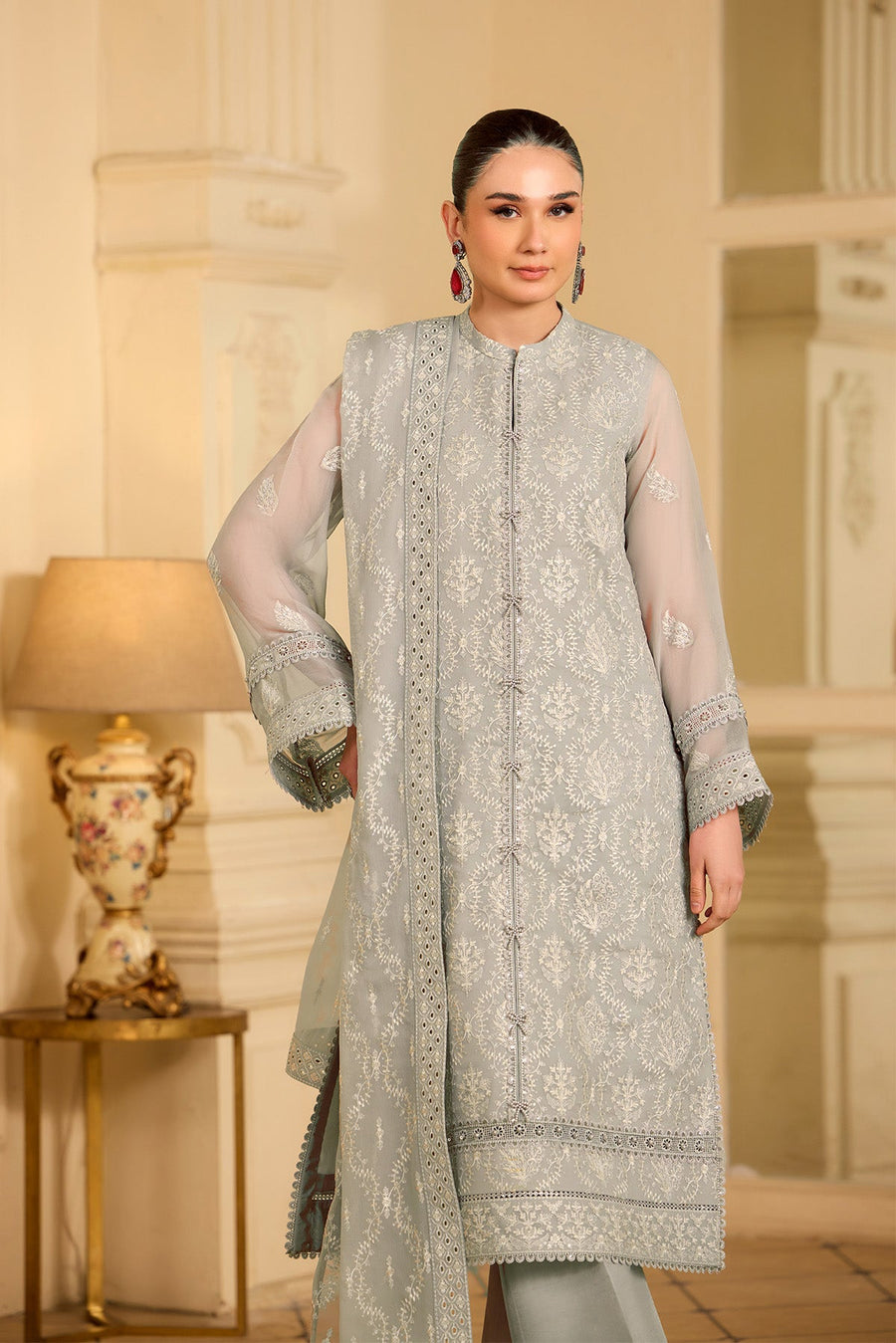 Alizeh Formals Embroidered Chiffon Unstitched 3Pc Suit AF-CH-2255-Ezza