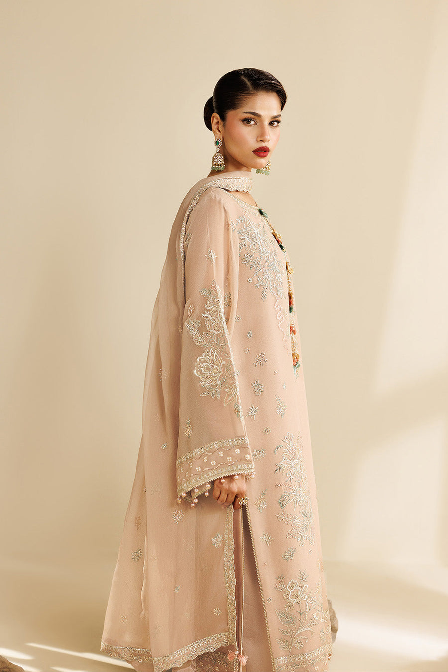 Alizeh Sireine Embroidered Chiffon Unstitched 3Pc Suit AF-CH-2288-Dune
