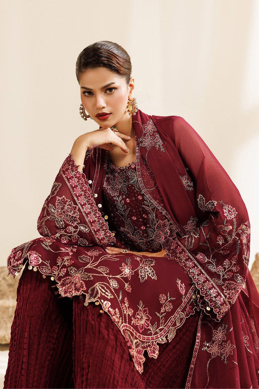 Alizeh Sireine Embroidered Chiffon Unstitched 3Pc Suit AF-CH-2290-Starlight