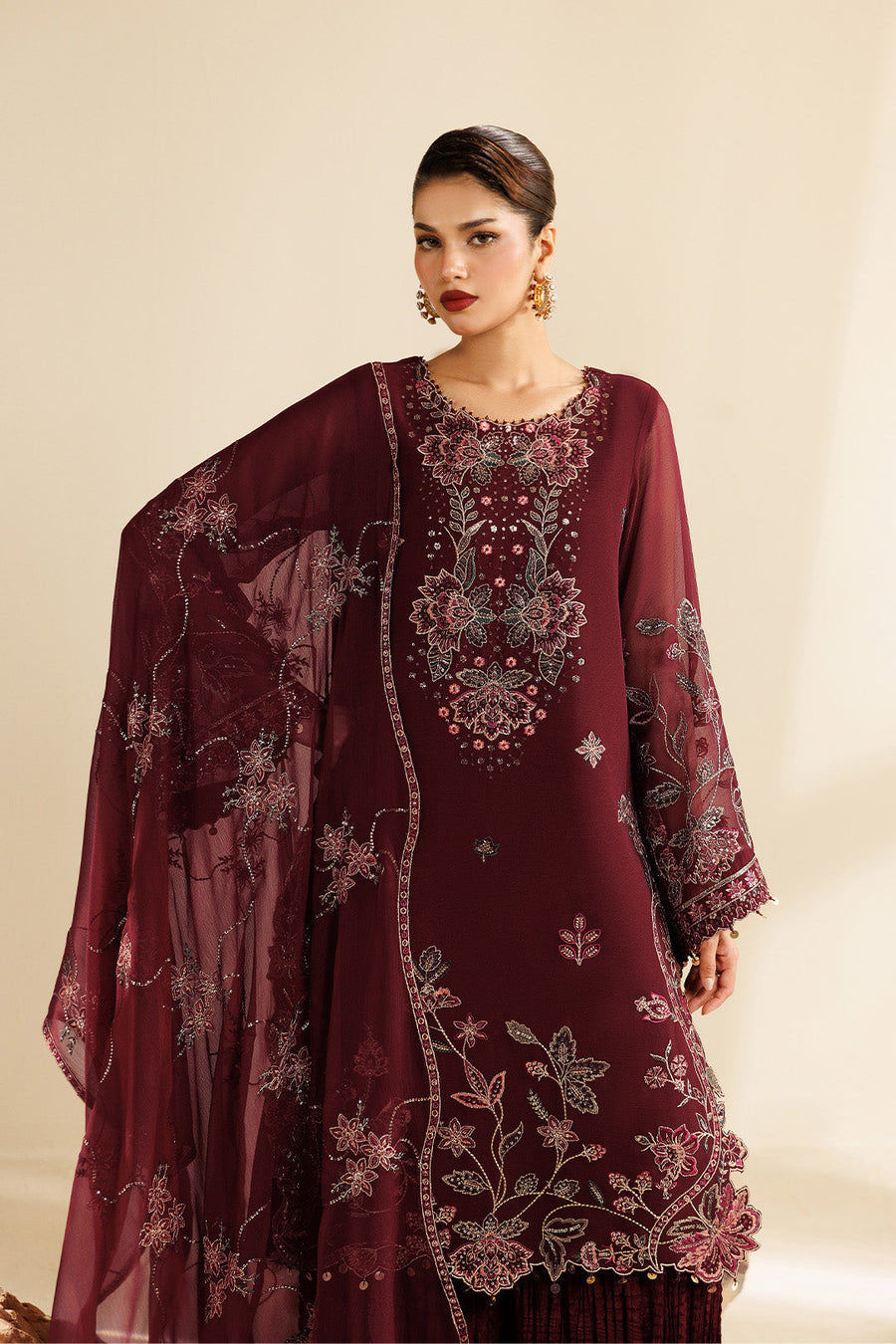 Alizeh Sireine Embroidered Chiffon Unstitched 3Pc Suit AF-CH-2290-Starlight