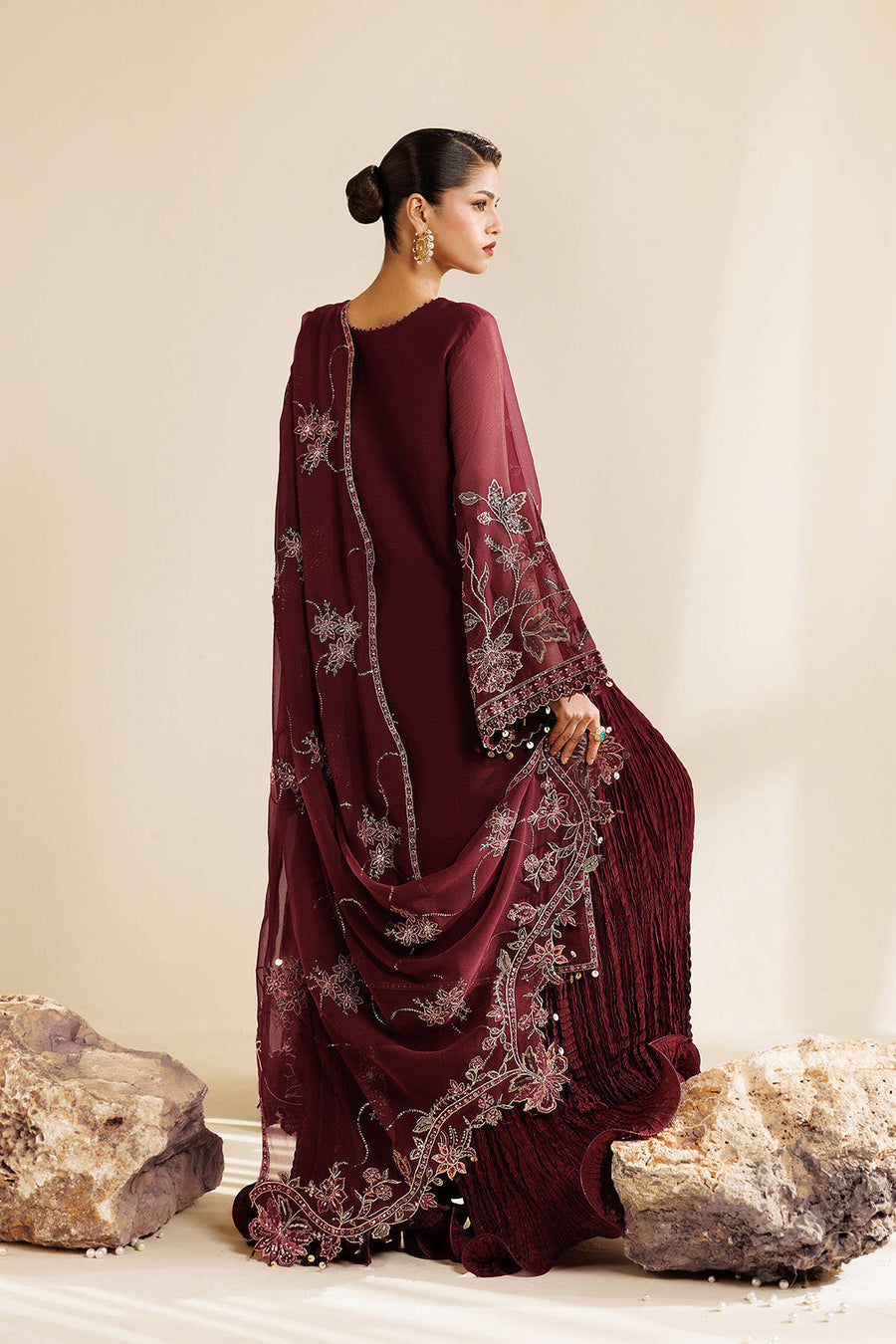 Alizeh Sireine Embroidered Chiffon Unstitched 3Pc Suit AF-CH-2290-Starlight