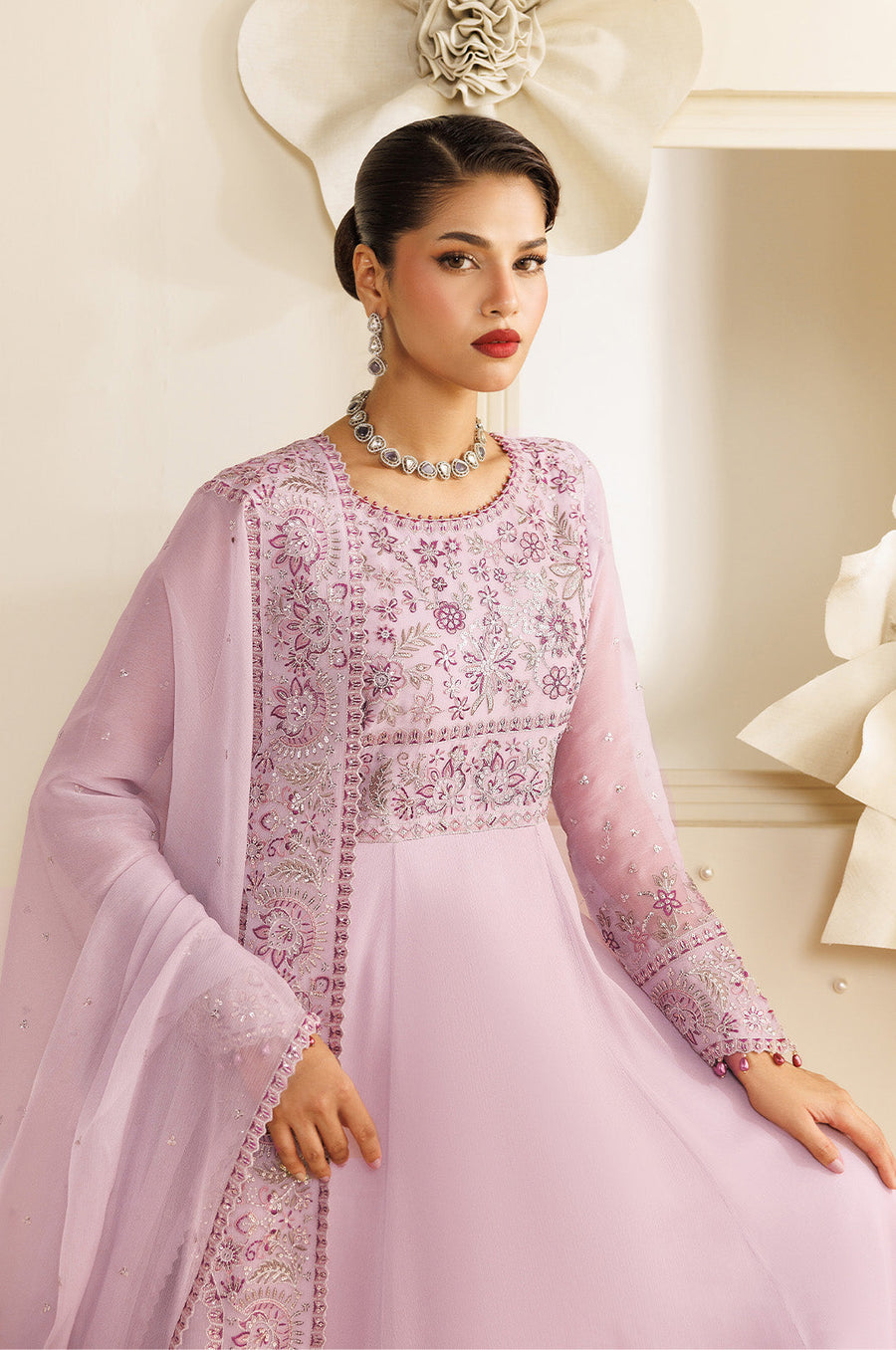 Alizeh Sireine Embroidered Chiffon Unstitched 3Pc Suit AF-CH-2292-Feather