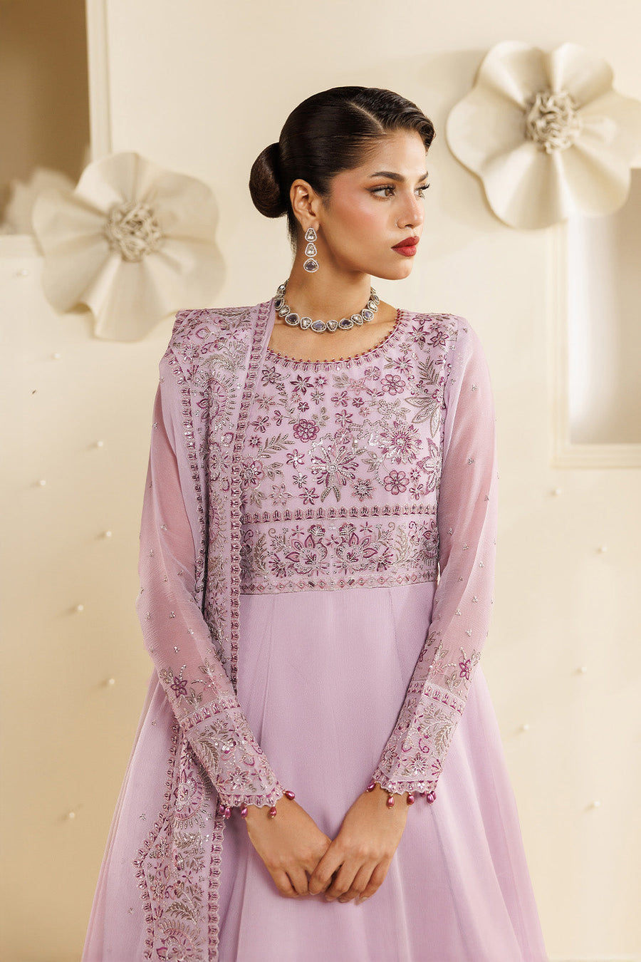 Alizeh Sireine Embroidered Chiffon Unstitched 3Pc Suit AF-CH-2292-Feather