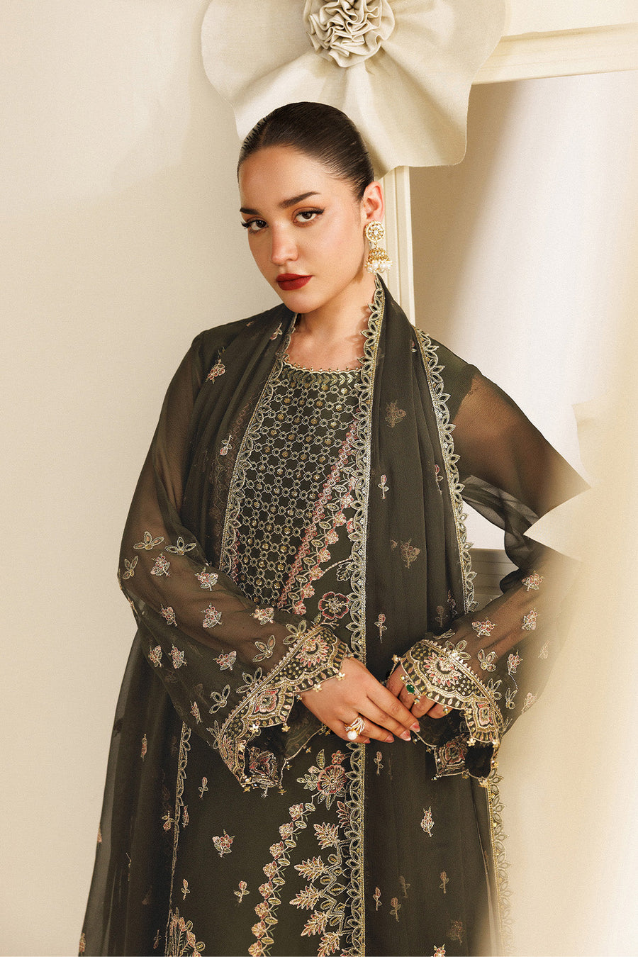 Alizeh Sireine Embroidered Chiffon Unstitched 3Pc Suit AF-CH-2295-Sorel