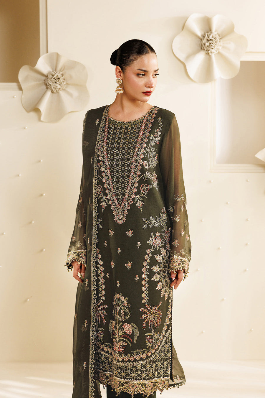 Alizeh Sireine Embroidered Chiffon Unstitched 3Pc Suit AF-CH-2295-Sorel
