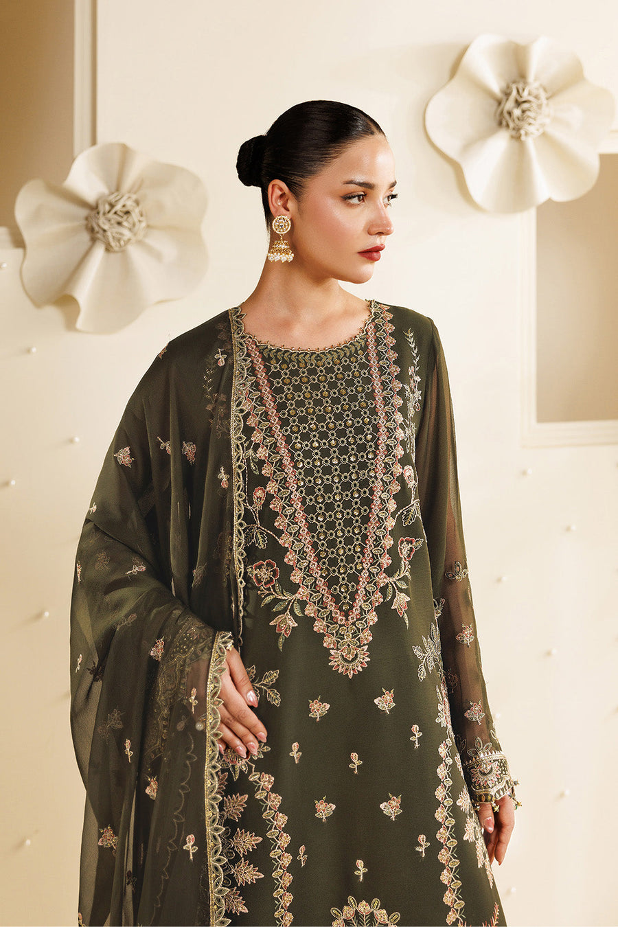 Alizeh Sireine Embroidered Chiffon Unstitched 3Pc Suit AF-CH-2295-Sorel