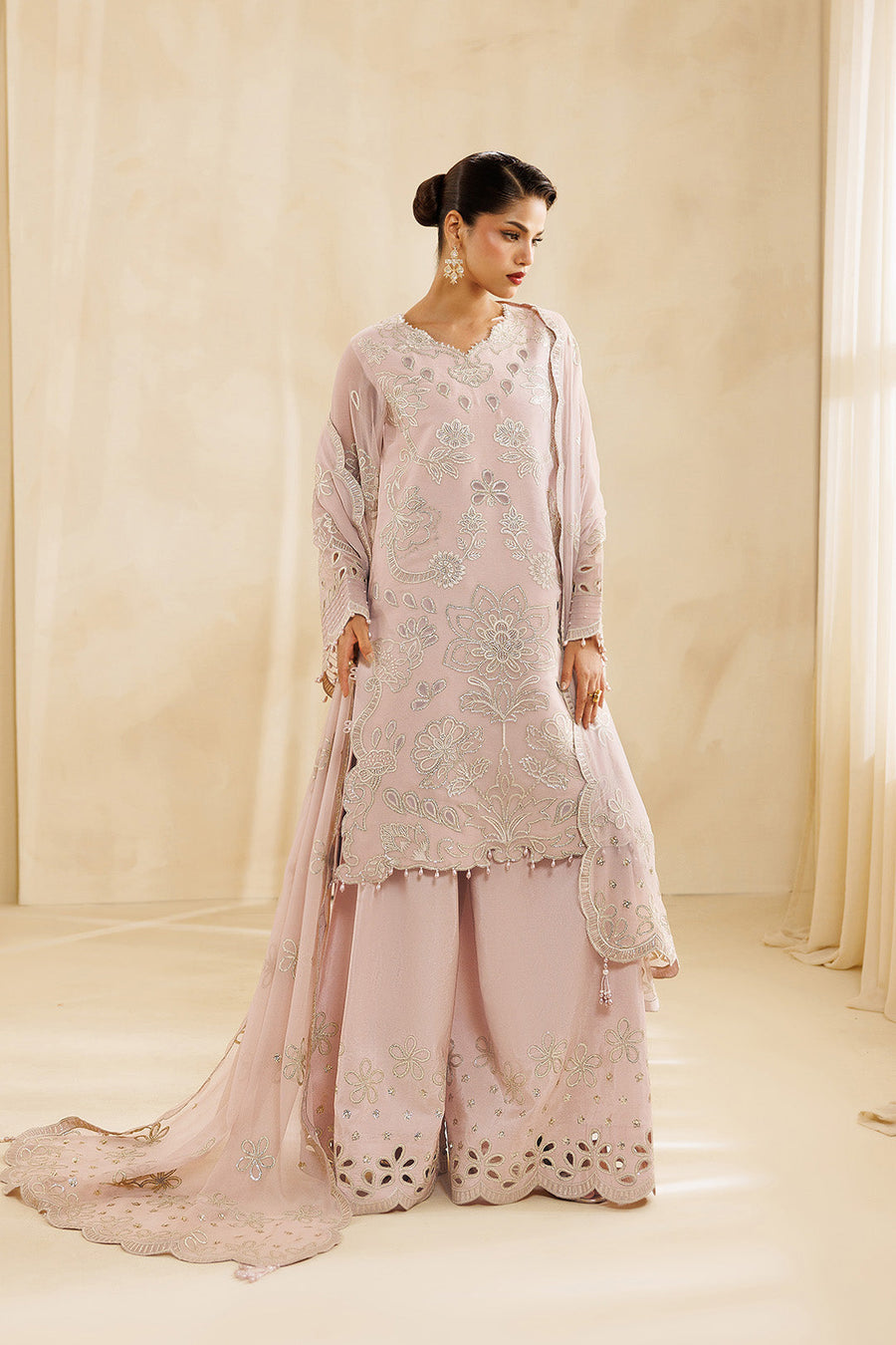Alizeh Sireine Embroidered Chiffon Unstitched 3Pc Suit AF-CH-2296-Rosair