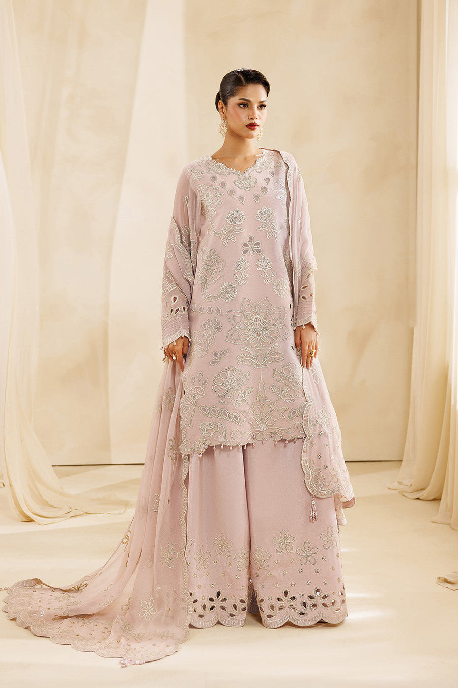 Alizeh Sireine Embroidered Chiffon Unstitched 3Pc Suit AF-CH-2296-Rosair