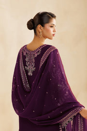 Alizeh Sireine Embroidered Chiffon Unstitched 3Pc Suit AF-CH-2299-Cascade