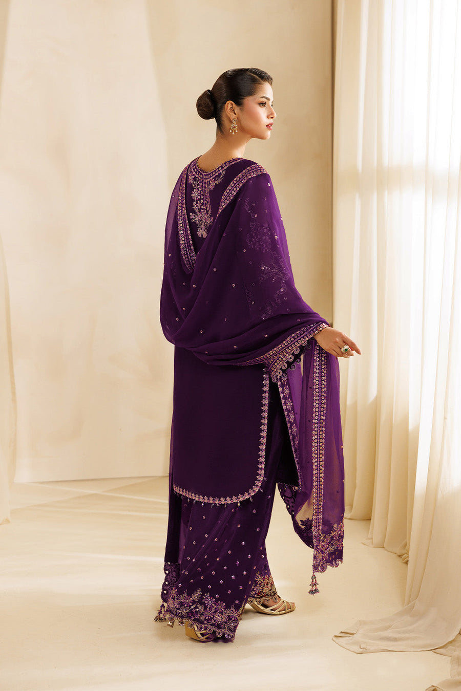 Alizeh Sireine Embroidered Chiffon Unstitched 3Pc Suit AF-CH-2299-Cascade