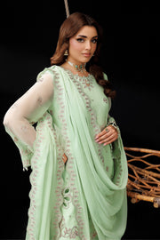 Dua by Alizeh Fashion Embroidered Chiffon Unstitched 3Pc Suit AF-DUA-3038-Opaline