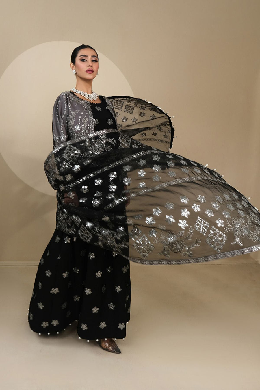 Alizeh Fashion Embroidered Silk Unstitched 3Pc Suit AF-UF-9025-NAAZ