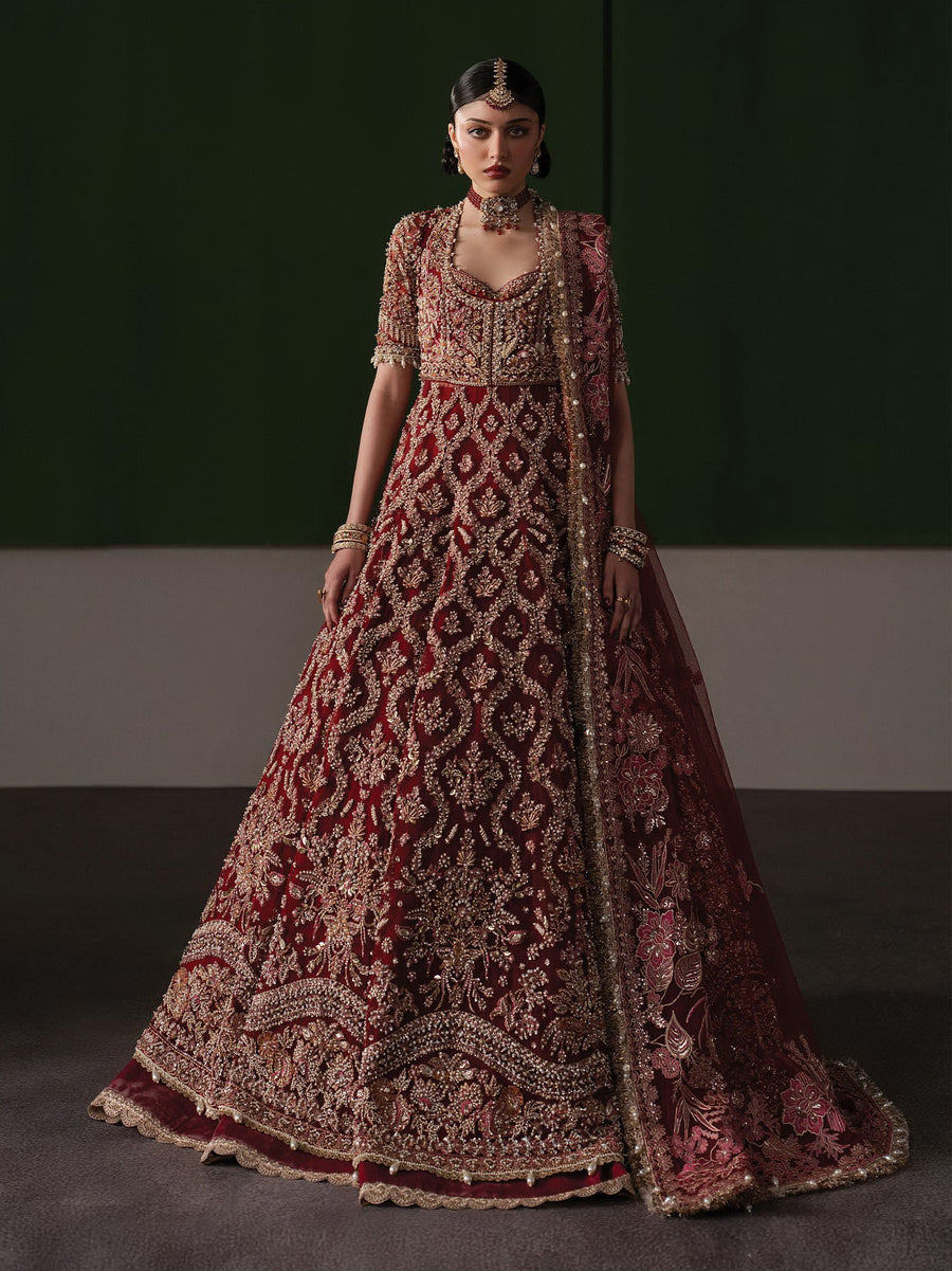 Afrozeh Embroidered Luxury Bridal Unstitched 3Pc Suit AFB-25-05 ROSALINE
