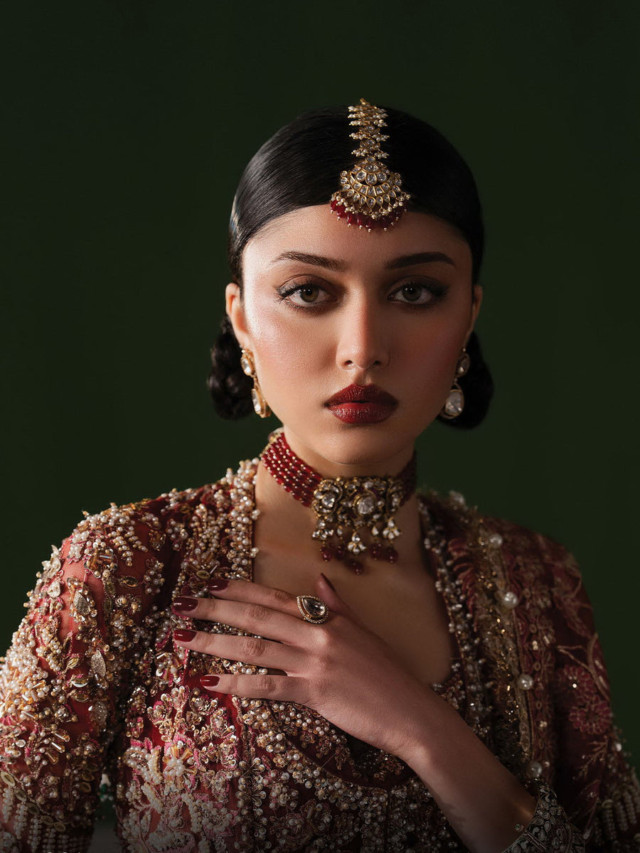 Afrozeh Embroidered Luxury Bridal Unstitched 3Pc Suit AFB-25-05 ROSALINE