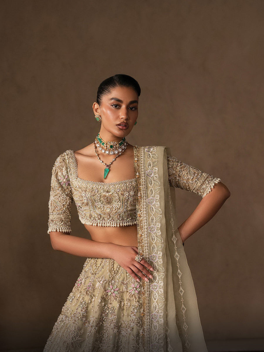 Afrozeh Embroidered Luxury Bridal Unstitched 3Pc Suit AFB-25-07 EVLINE