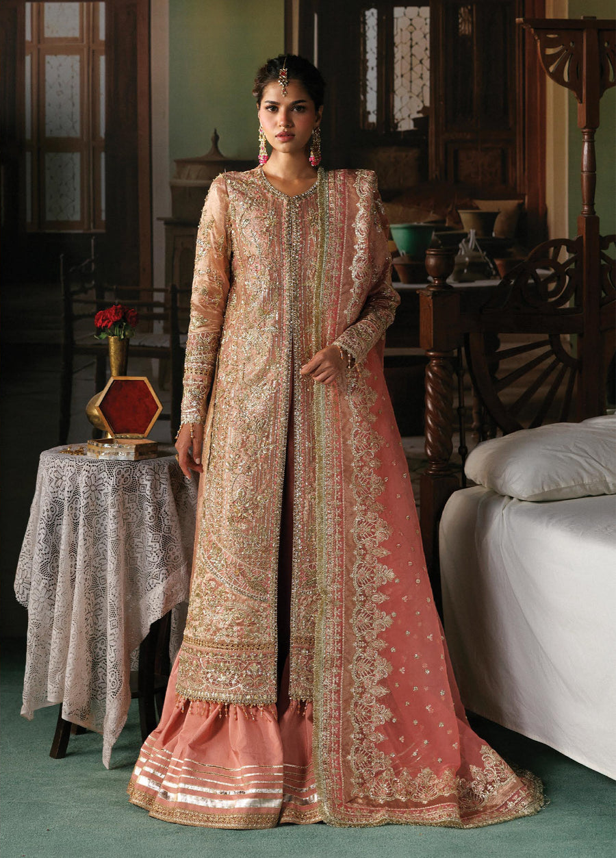Afrozeh Shehnai Hand Work Tissue Zari Unstitched 3Pc Suit AFR-0151 Aabroo