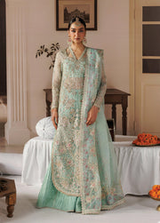 Afrozeh Shehnai Hand Work Organza Unstitched 3Pc Suit AFR-0158 Dastoor