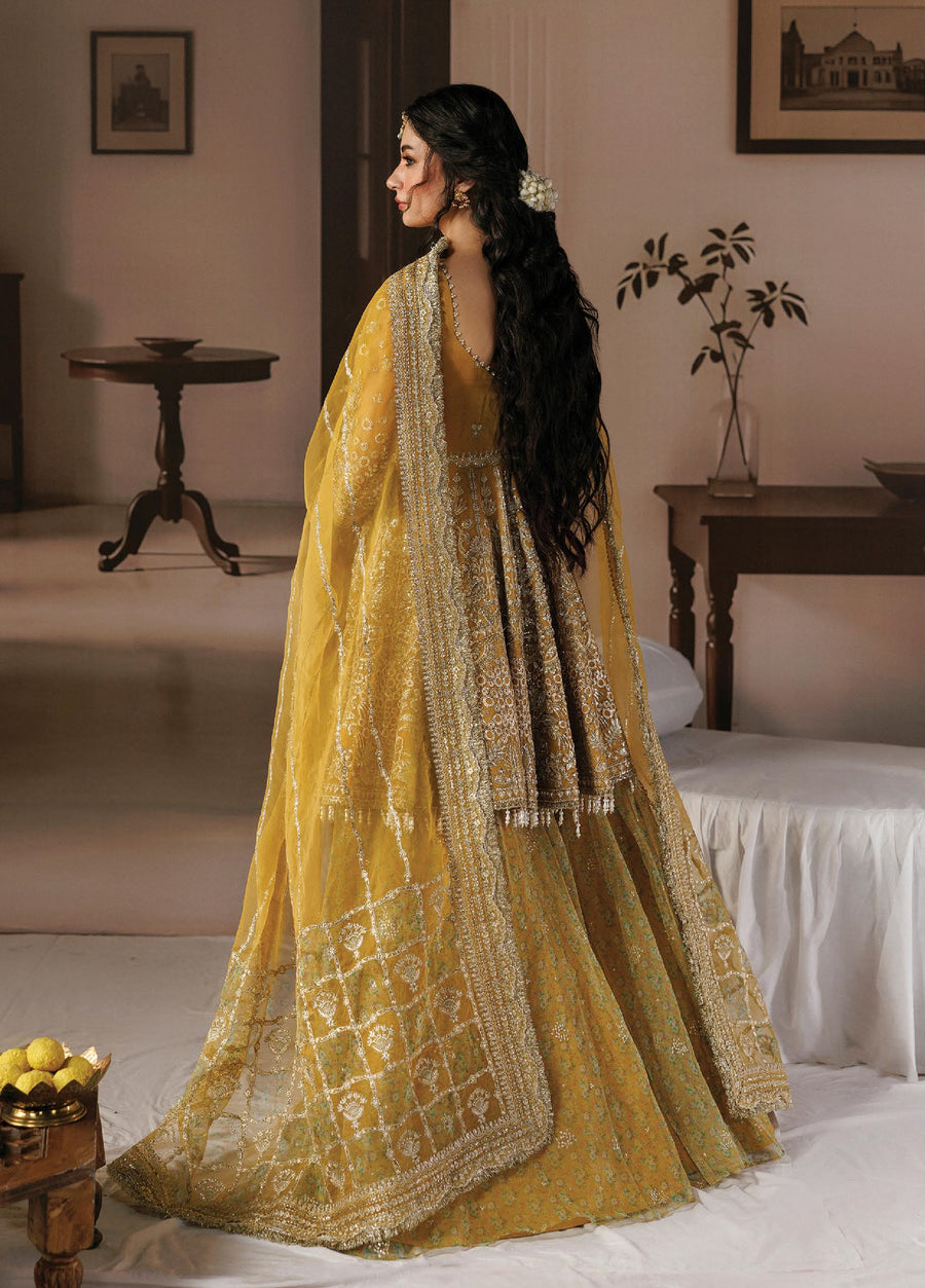 Afrozeh Shehnai Hand Work Organza Unstitched 3Pc Suit AFR-0159 Aylin