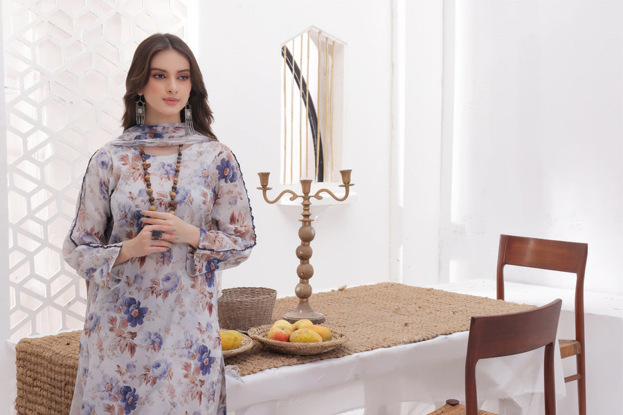 Feathers Chiragh Unstitched Digital Printed Lawn 3Pc Suit AFROZA-FT272