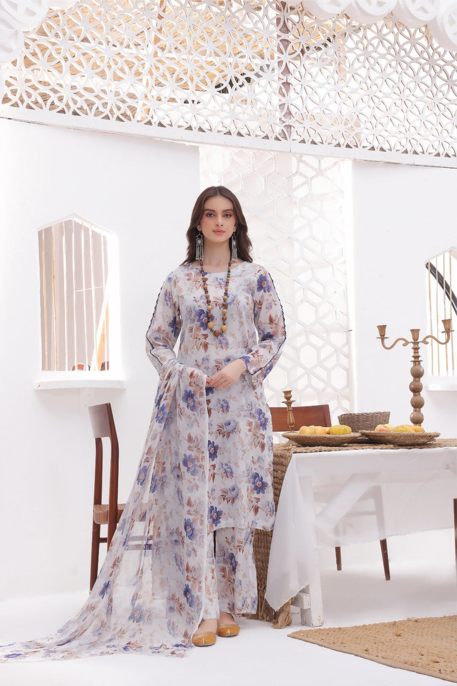 Feathers Chiragh Unstitched Digital Printed Lawn 3Pc Suit AFROZA-FT272
