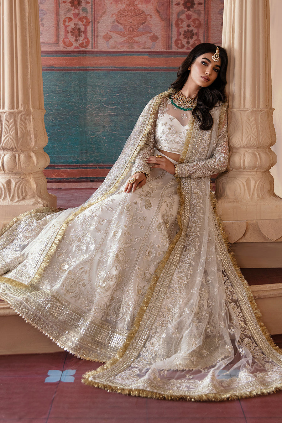 Afrozeh Shehnai Unstitched Wedding Formal 3Pc Suit AFS-23-V1-02 Khazina