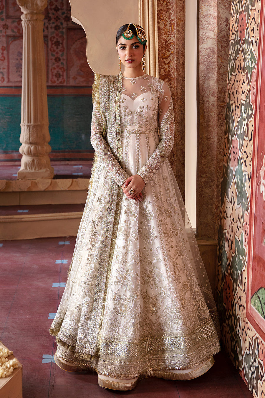 Afrozeh Shehnai Unstitched Wedding Formal 3Pc Suit AFS-23-V1-02 Khazina