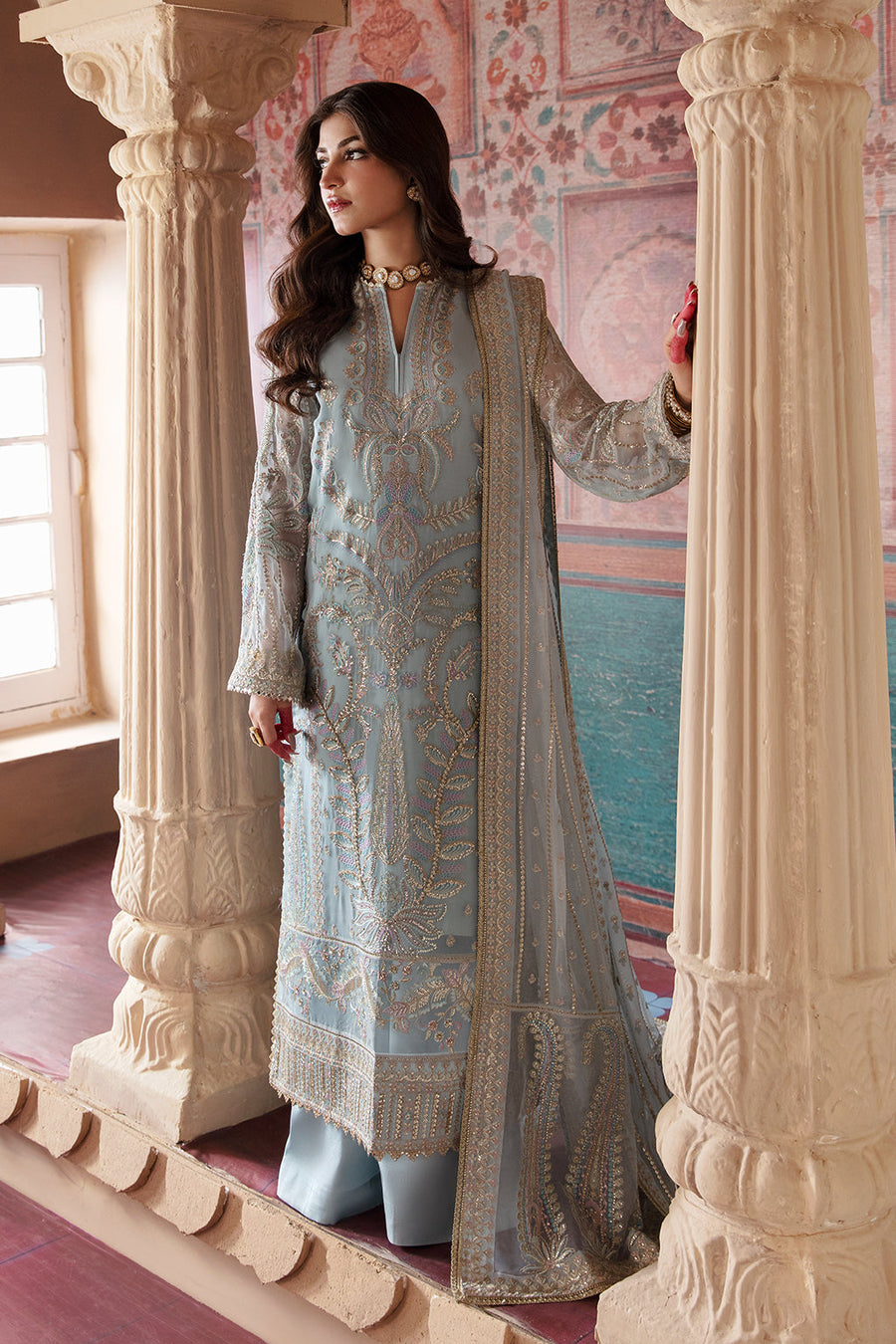 Afrozeh Shehnai Unstitched Wedding Formal 3Pc Suit AFS-23-V1-04 Roop