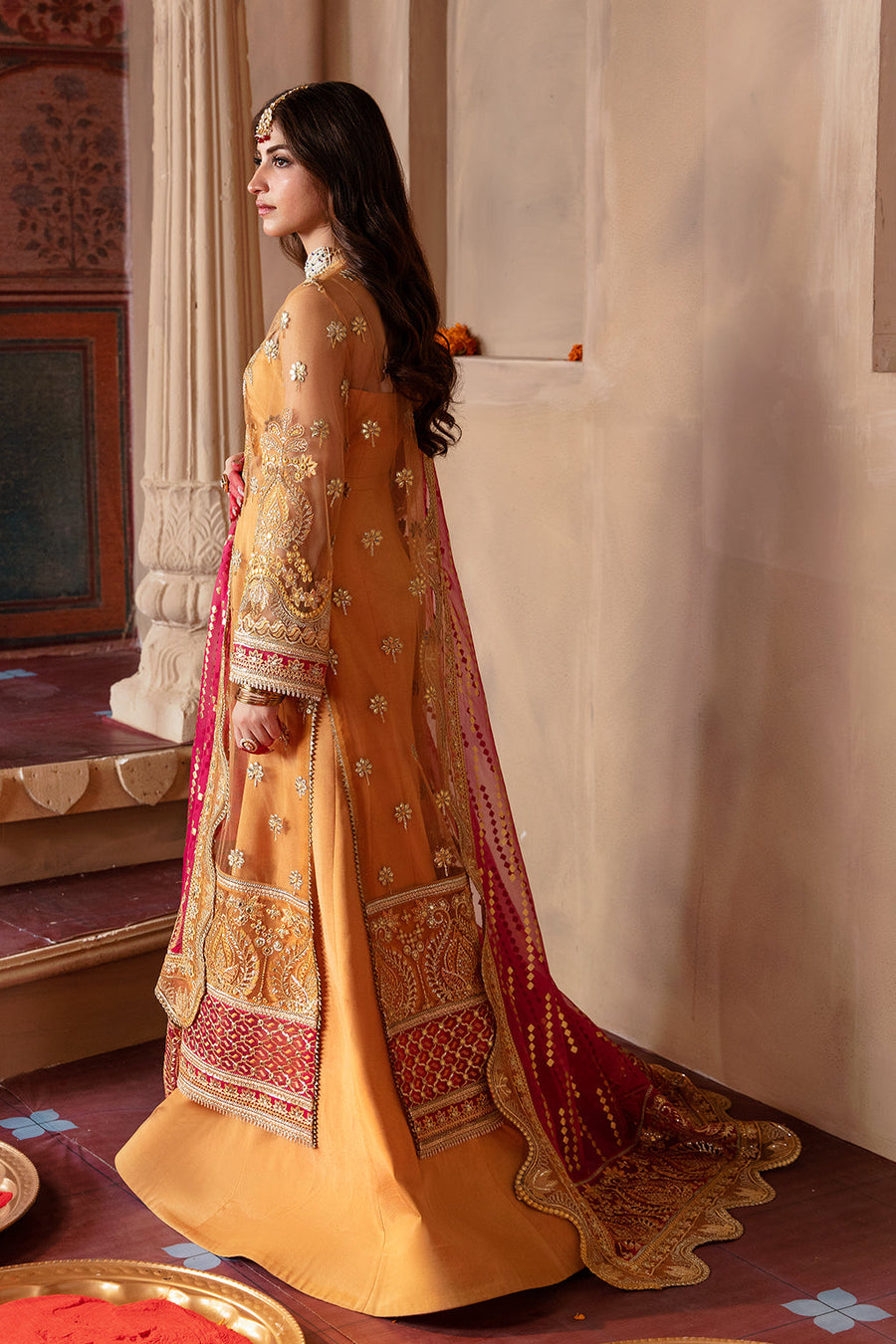 Afrozeh Shehnai Unstitched Wedding Formal 3Pc Suit AFS-23-V1-08 Zuri