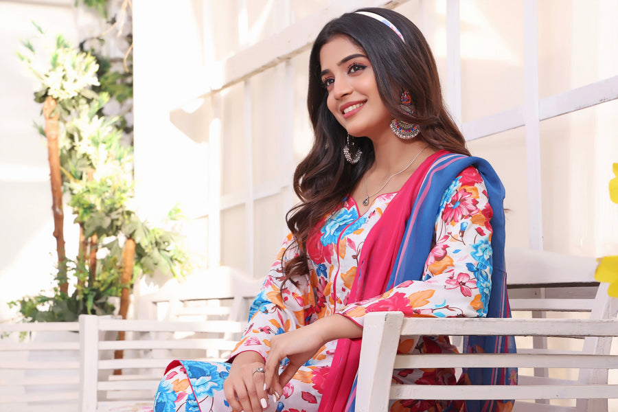 Feathers Premium Printed Lawn Unstitched 3Pc Suit AFSANA-FT192