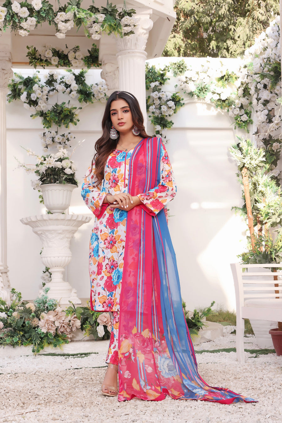 Feathers Premium Printed Lawn Unstitched 3Pc Suit AFSANA-FT192