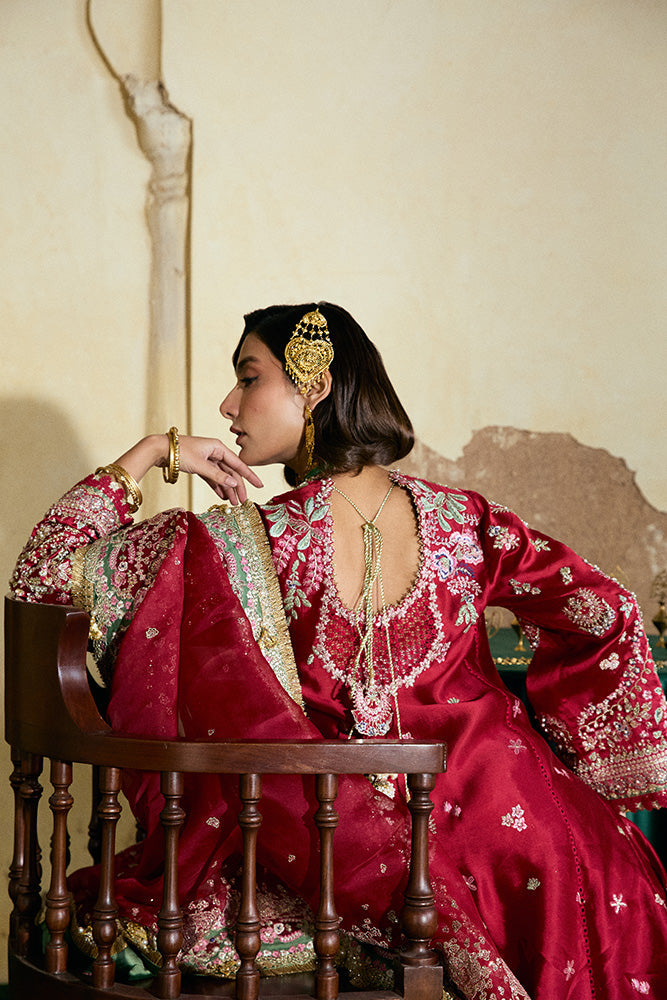 Freeshia by Suffuse Embroidered Shesha Silk Unstitched 3Pc Suit - AFSANAE