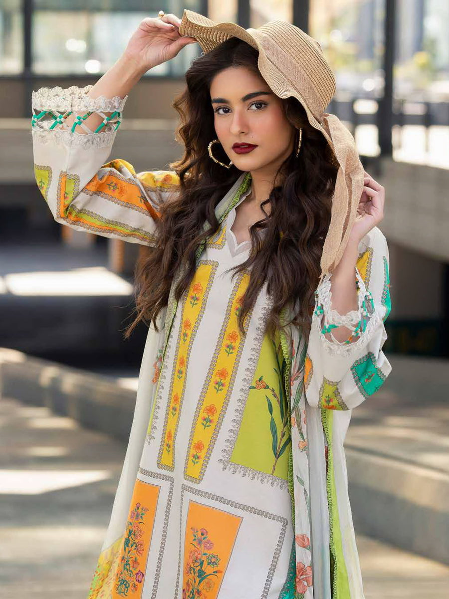 Charizma Aghaz e Nou Embroidered Lawn Unstitched 3Pc Suit AG6-04