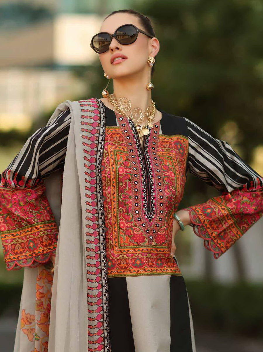 Charizma Aghaz e Nou Embroidered Lawn Unstitched 3Pc Suit AG6-06