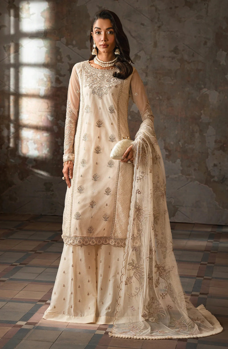 Zarif Emirah Luxury Embroidered Net Unstitched 3Pc Suit ZEF 06 MEERA