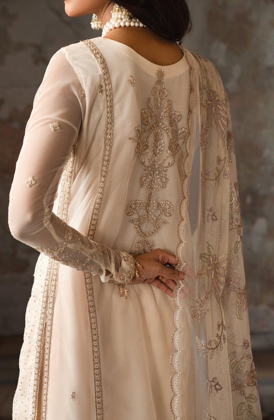 Zarif Emirah Luxury Embroidered Net Unstitched 3Pc Suit ZEF 06 MEERA