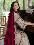 Faiza Faisal Dastaan Embroidered Khaddar Unstitched 3Pc Suit - AILEEN
