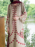 Faiza Faisal Dastaan Embroidered Khaddar Unstitched 3Pc Suit - AILEEN