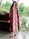 Faiza Faisal Dastaan Embroidered Khaddar Unstitched 3Pc Suit - AILEEN