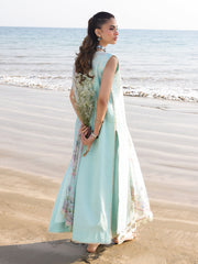 Faiza Faisal Marine Embroidered Luxury Lawn Unstitched 3Pc Suit - AINE